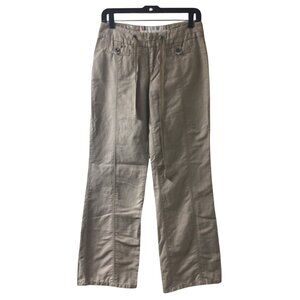 Daughters Of The Liberation Pants Women’s 00 Tan Khaki Linen Utility Wide Leg